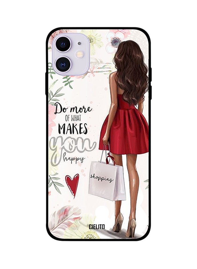 CIELITO Protective Case Cover For iPhone 11 Shopping Makes Me Happy