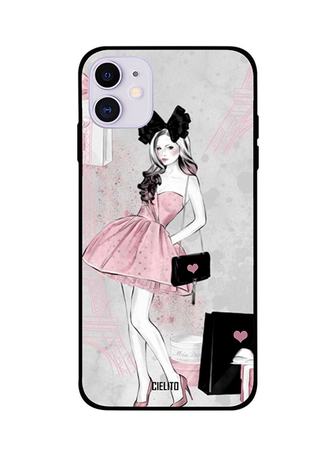 سيليتو غطاء حماية واقٍ لهاتف آيفون 11 نمط يعبر عن فتاة عارضة أزياء