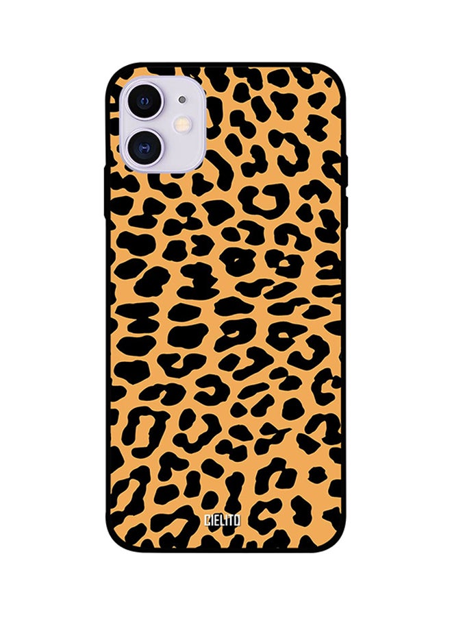 CIELITO Protective Case Cover For iPhone 11 Brown Black Leopard Print 