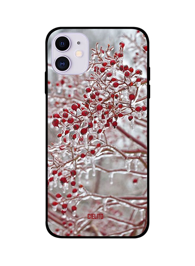CIELITO Protective Case Cover For iPhone 11 Snow Cherries