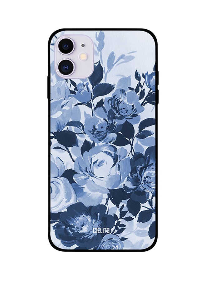 CIELITO Protective Case Cover For iPhone 11 Blue White Floral Print