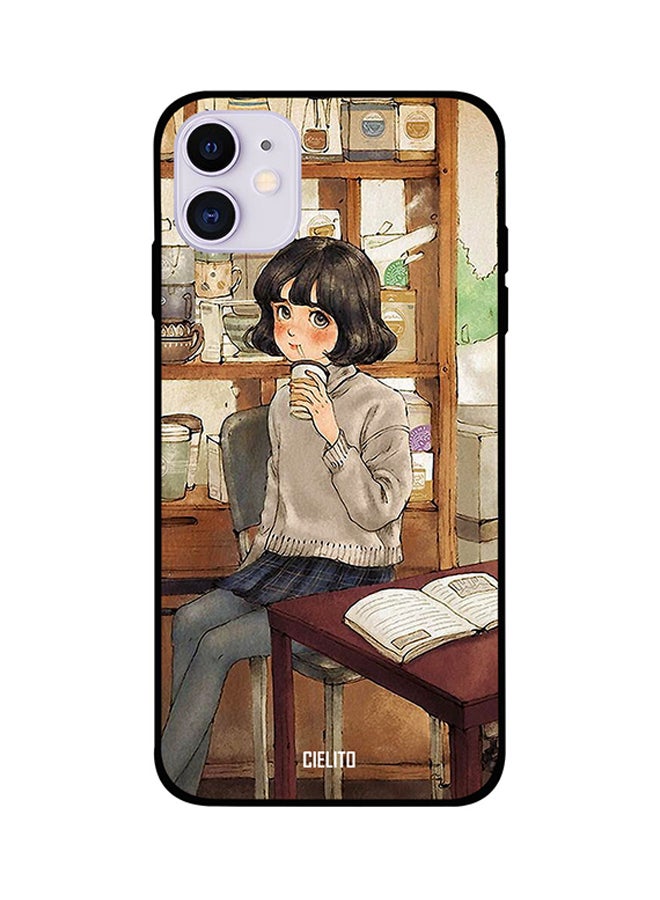 CIELITO Protective Case Cover For iPhone 11 Cute Girl Painting 