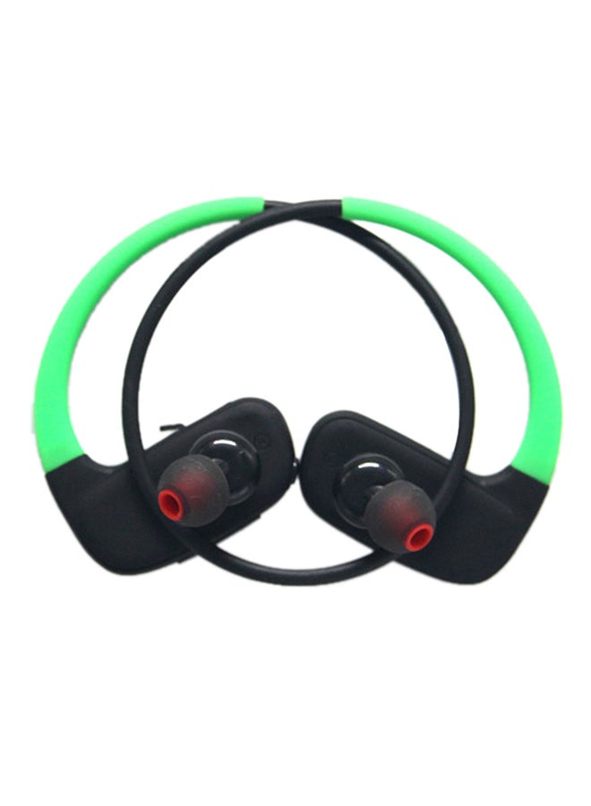 Waterproof Wireless Bluetooth Stereo In-Ear Headphones Black/Green - Image 1