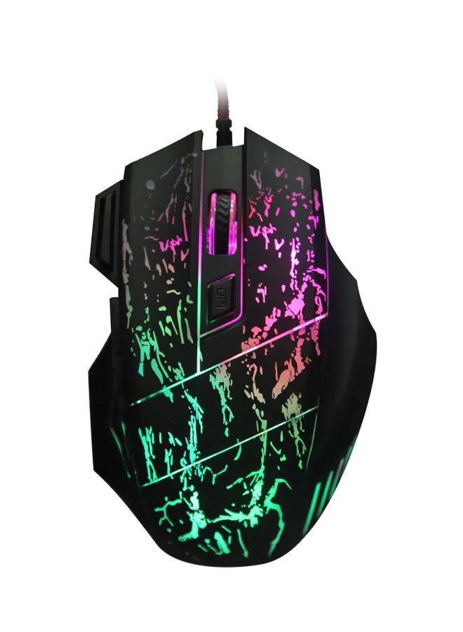 J60 USB Wired Gaming Mouse Black/Pink/Green - Image 1