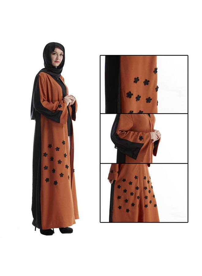 Embroidered Maxi Robe Dress Multicolour - Image 3