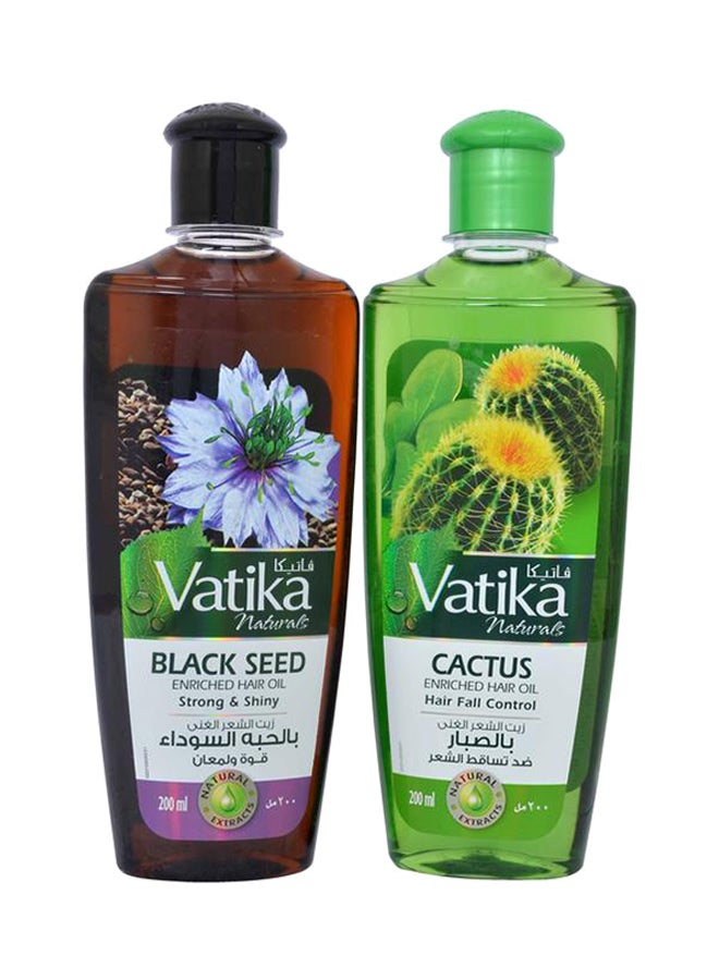 VATIKA 2-Piece Seed And Cactus Shampoo Set 400ml 