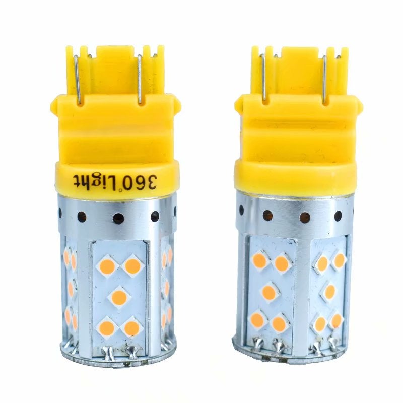 مجموعة لمبات إشارة انعطاف للسيارة من نوع T25 7443 تحتوي على عدد 35 مصباح LED طراز GMC من قطعتين