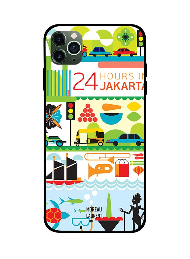 مورو لورنت غطاء حماية واقٍ لهاتف أبل آيفون 11 برو ماكس عليه عبارة "24 Hours in Jakarta"