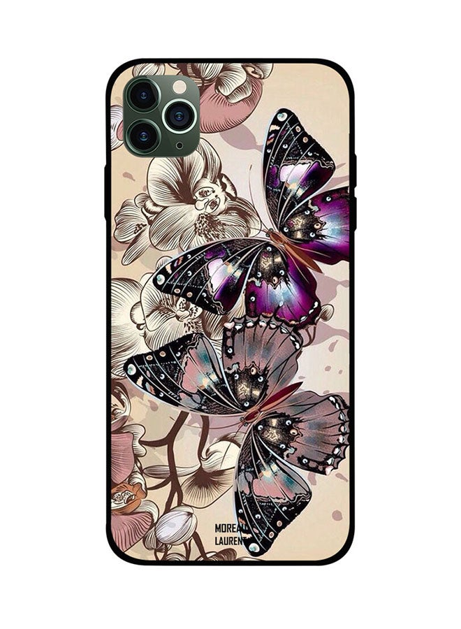Moreau Laurent Protective Case Cover For Apple iPhone 11 Pro Max Purple and Brown Butterflies