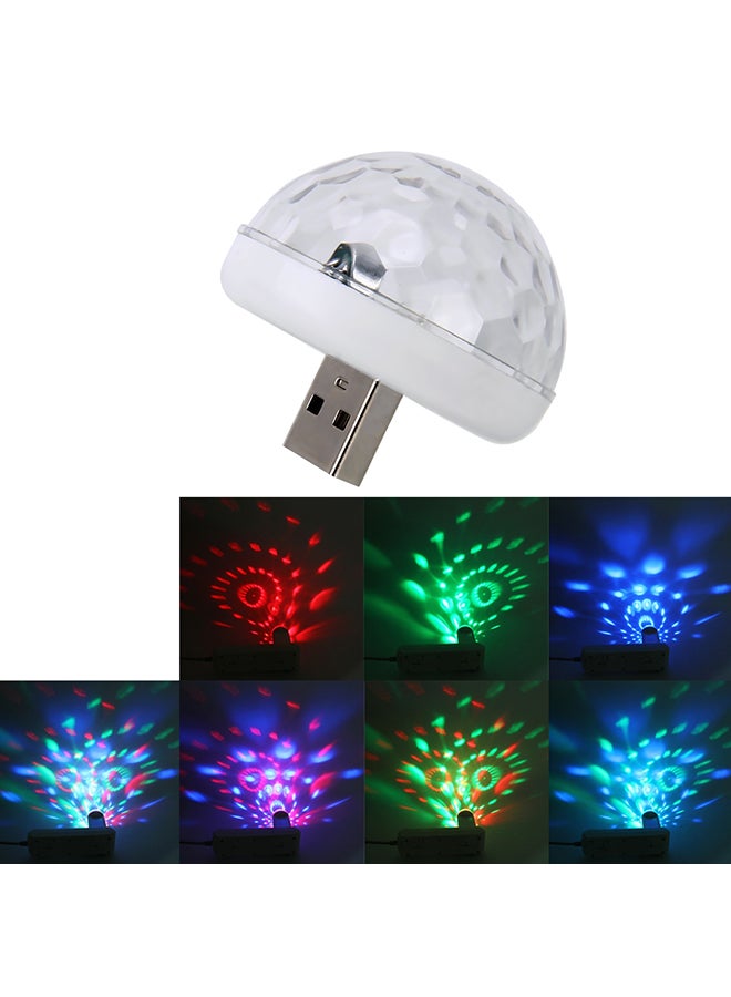 مصباح صغير لتزيين السيارة بإضاءة LED متعددة الألوان RGB ومزود بمنفذ USB للشحن يناسب جميع السيارات - Image 2
