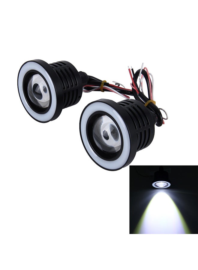 Generic - 2-Piece 3 Inch 10W 900 LM 6000K Car Fog Lights With Colorful Angle Eye Light - Image 1