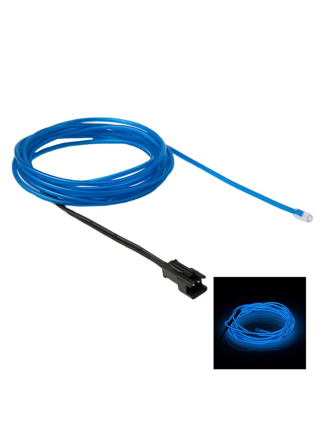 Generic EL Cold Blue Light Waterproof Round Flexible Car Strip Light With Driver For Car Decoration  - Image 2