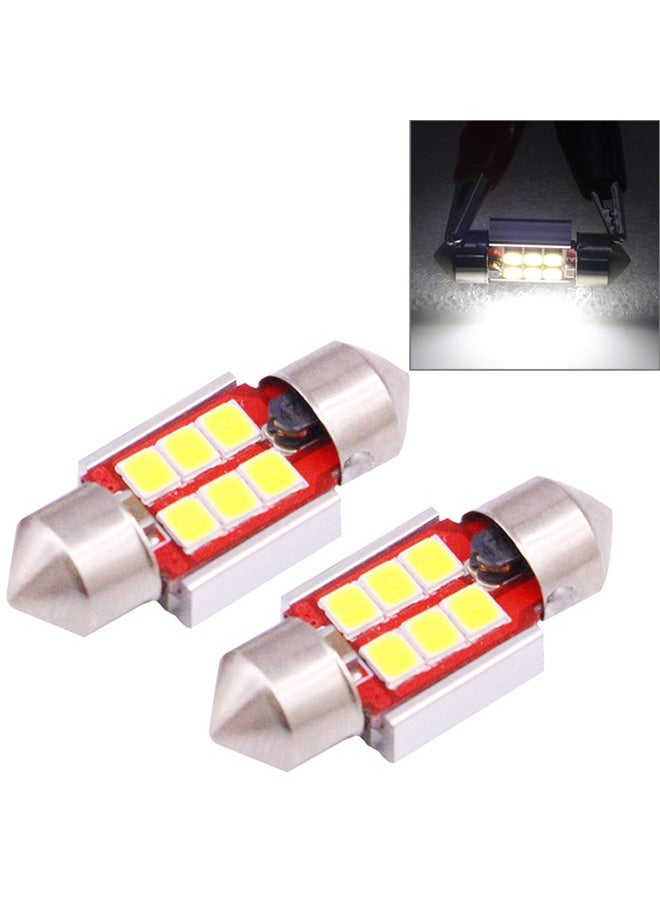 Generic 2-Piece 31mm 2.5W 180LM White Light 6 LED SMD 2835 CANBUS License Plate Reading Lights  - Image 2