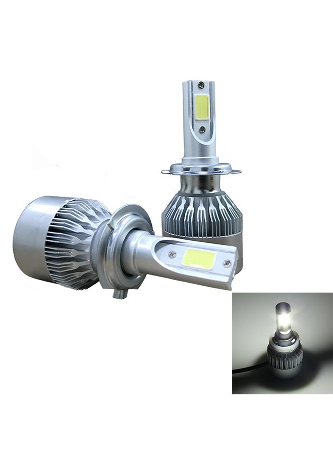 Generic - 2-Piece C9 H7 18W 1800LM 6000K Waterproof IP68 Car Auto LED Headlight With 2 COB LED Lamps - Image 1
