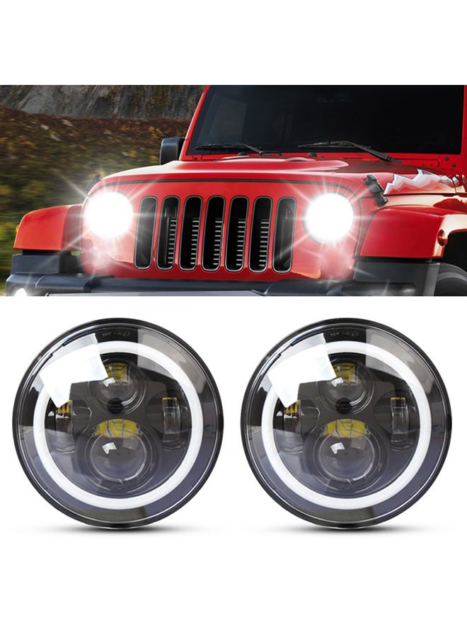 Generic 2-Piece 7 Inch IP68 Waterproof 6500K 75W CREE LED Headlight Hi Lo Beam Driving Lamp For Jeep Wrangler JK TJ LJ  - Image 2