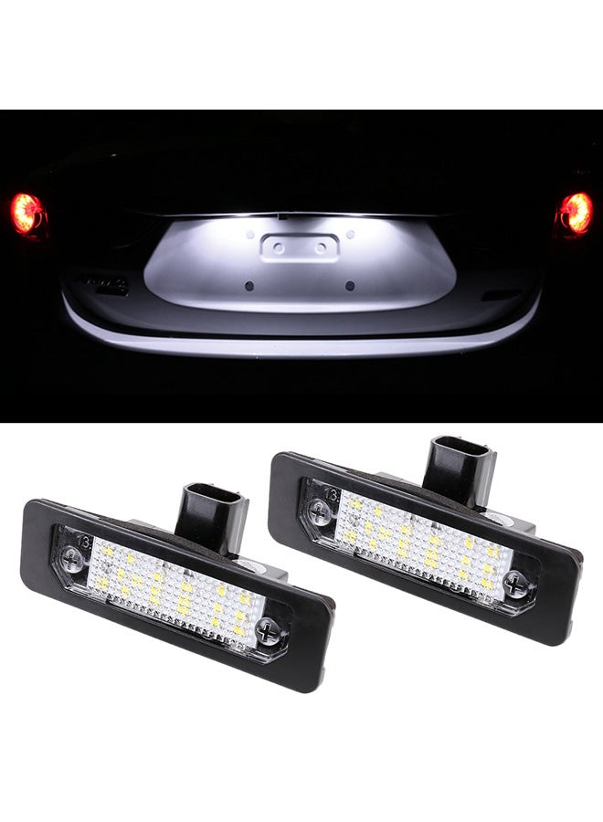 Generic 2-Piece 3W 150LM 6000K LED License Plate Light 18LEDs SMD-3528 Bulbs Lamps For Ford Mustang 2010-2014 - Image 2