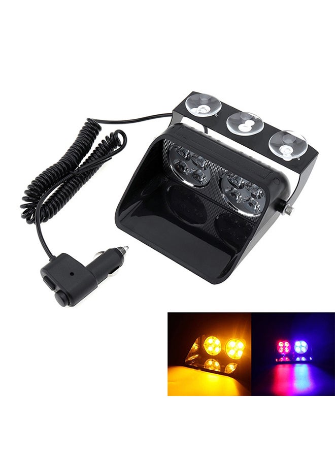 Generic S8 8 LEDs 8W High Power Suction Cup Car Strobe Warning Light  - Image 2