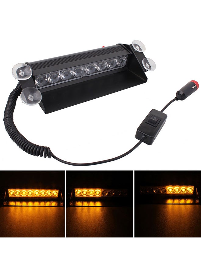 Generic 8W 800LM 8-LED 3-Modes Adjustable Angle Car Strobe Flash Dash Emergency Light Warning Lamp With Suckers  - Image 2