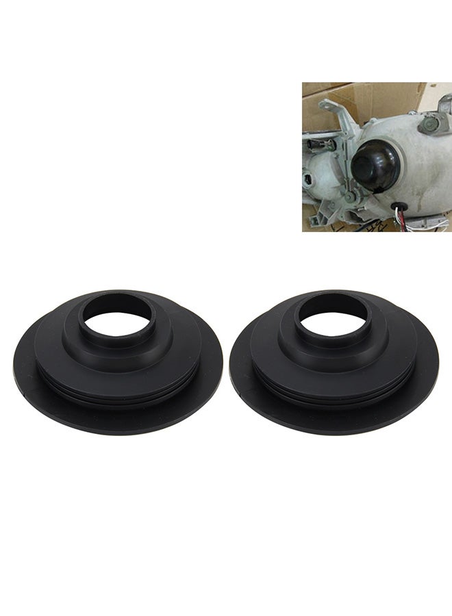 Generic 2-Piece Universal Car LED Headlight Dust Cover Seal Caps  - Image 2