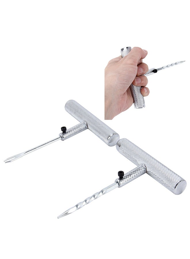 2-Piece Car Pure Metal Tire T-Handle Repair Kit - Image 2