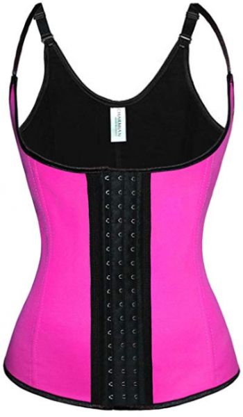 Hook And Eye Corset Pink/Black - Image 1