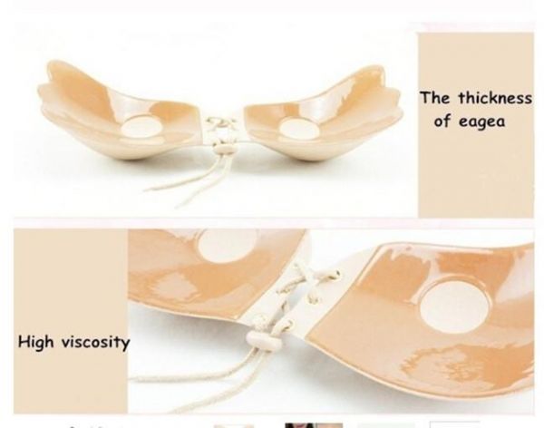 Backless Silicone Bra Beige  - Image 4