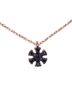 Alwan Rose Gold Plated Silver Multiple Charms Anklet With Zircon  - Image 2