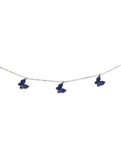 Alwan Silver Anklet With 5 Butterfly Zircon  - Image 2