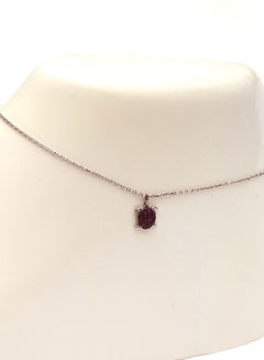 Alwan Silver Anklet With Ruby Colour Turtle  - Image 3