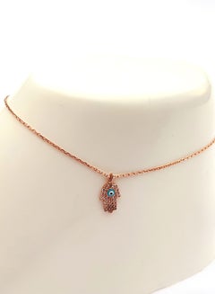 Alwan Rose Gold Plated Silver Anklet With Zircon  - Image 3