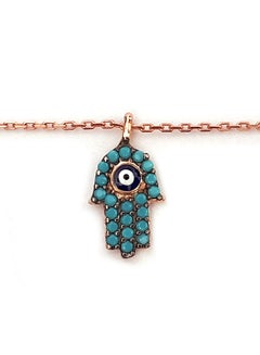 Alwan Rose Gold Plated Silver Anklet With Zircon  - Image 2