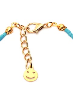 Alwan Cylindrical Beads Evil Eye Anklet  - Image 3