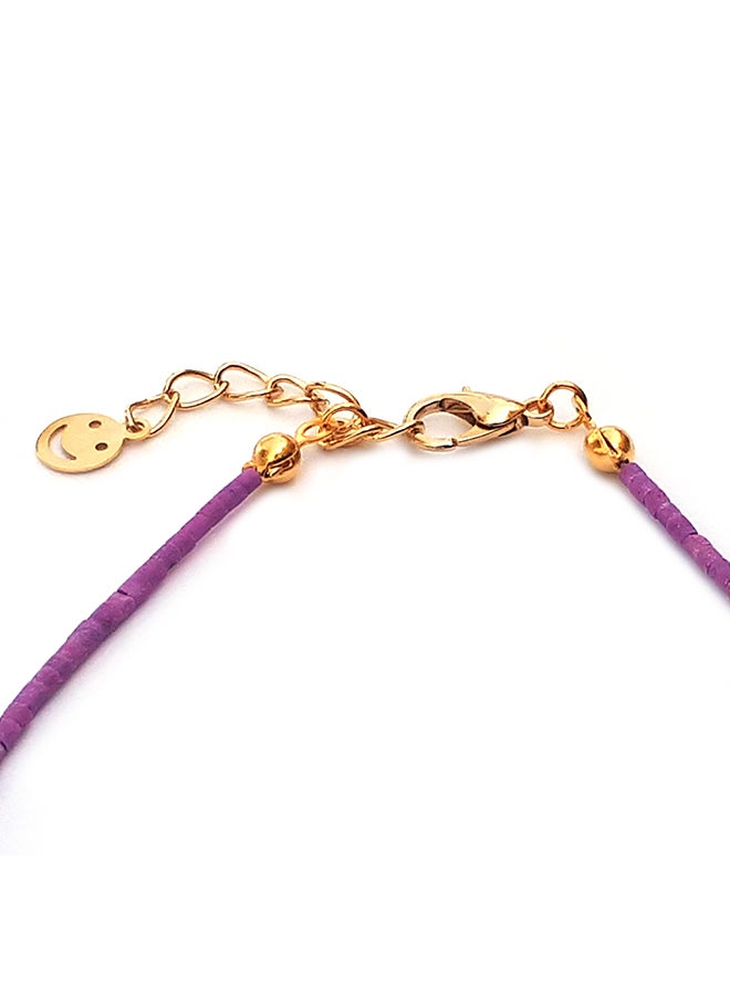 ألوان خلخال مرصع بخرز أسطواني الشكل ومزين بحلية على شكل عين - Image 3