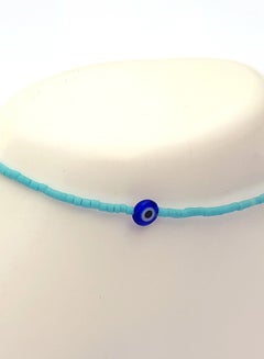 Alwan Cylindrical Beads Evil Eye Anklet  - Image 4