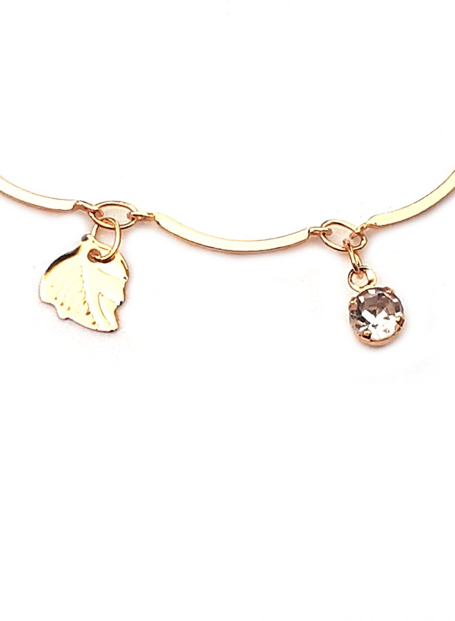 Alwan - Gold Plated Anklet With Multiple Charms - Image 1