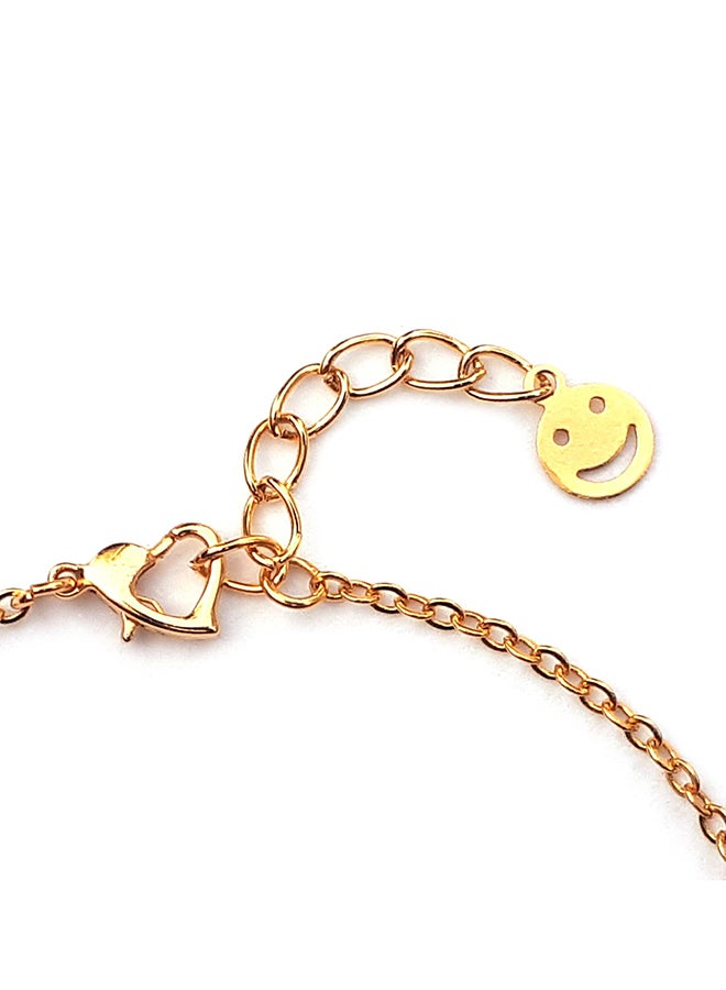 Alwan - Gold Plated Anklet With Multiple Charms - Image 1