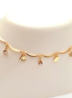 Alwan Gold Plated Anklet With Multiple Charms  - Image 4
