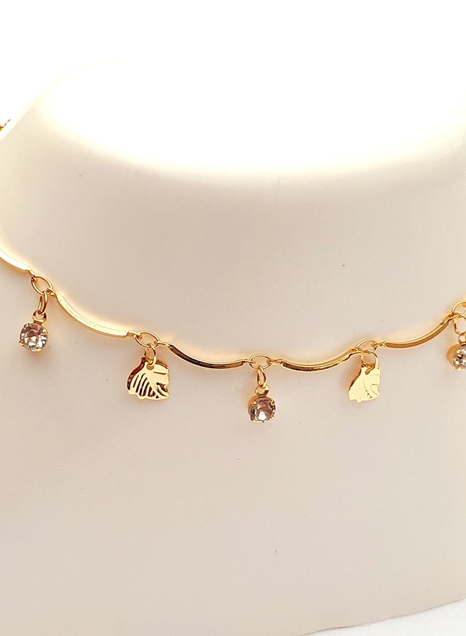 Alwan - Gold Plated Anklet With Multiple Charms - Image 1