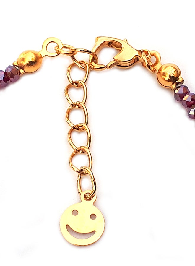 Alwan - Gold Plated Anklet With Crystal - Image 1