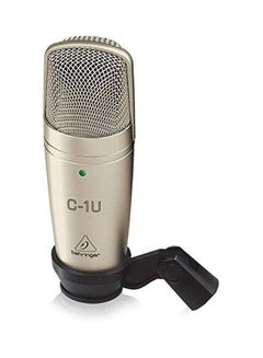 behringer C-1U Large-Diaphragm Studio Condenser USB Microphone C-1U Silver  - Image 2