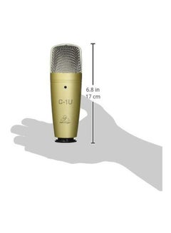 behringer C-1U Large-Diaphragm Studio Condenser USB Microphone C-1U Silver  - Image 3
