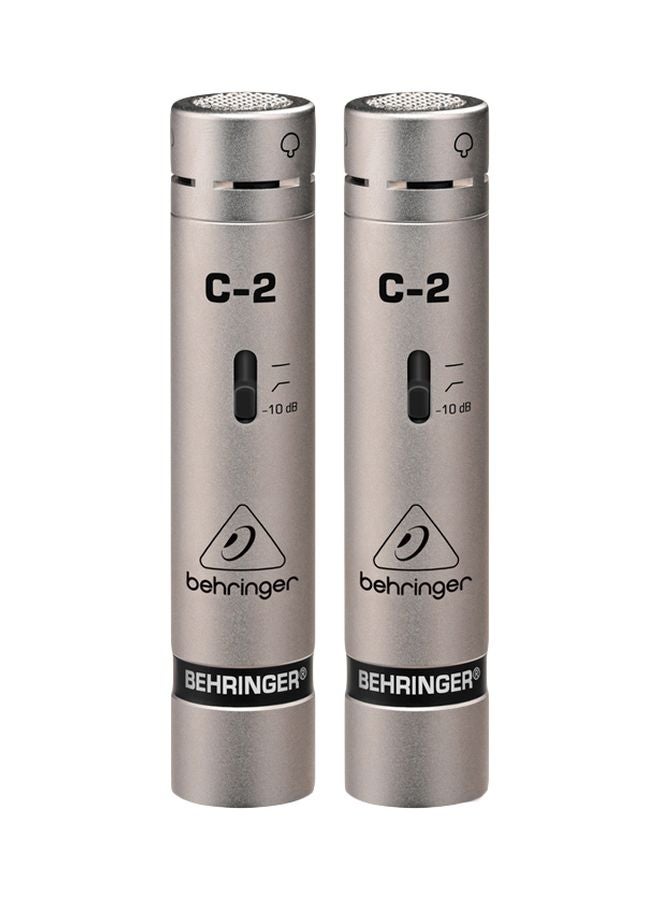بيهرينغر - ميكروفون إستوديو مكثف C-2 من قطعتين C-2 فضي - Image 1