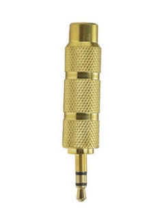 3.5mm Male To 6.35mm Female Audio Jack Adapter Gold