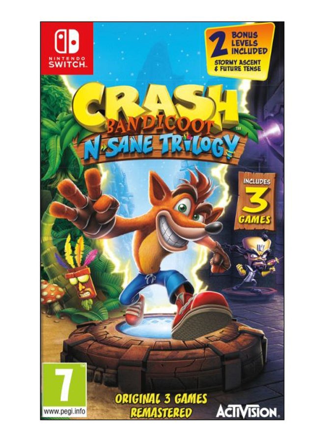 جيكاي جيمز لعبة الفيديو "Crash Bandicoot N. Sane Trilogy" - منطقة PAL - من ألعاب المنصة - لجهاز الألعاب نينتندو سويتش - arcade_platform - nintendo_switch 