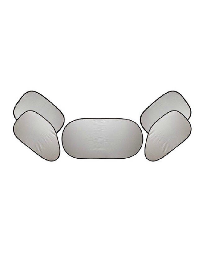 Generic 6 In 1 Summer Accessories Coated Silver Car Sun Shade Cloth Set 