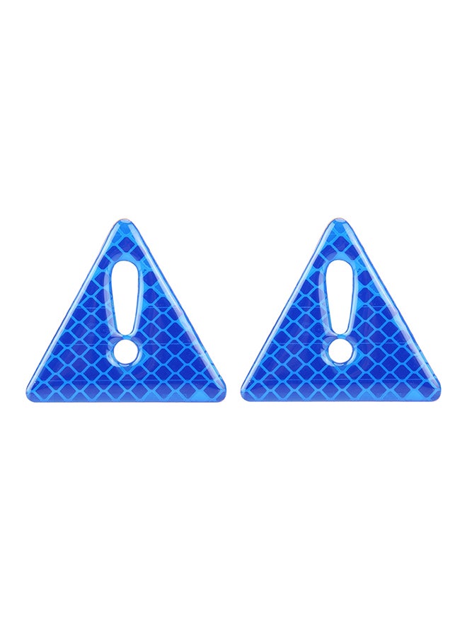 Generic 2-Piece Car-Styling Triangle Carbon Fiber Warning Sticker 