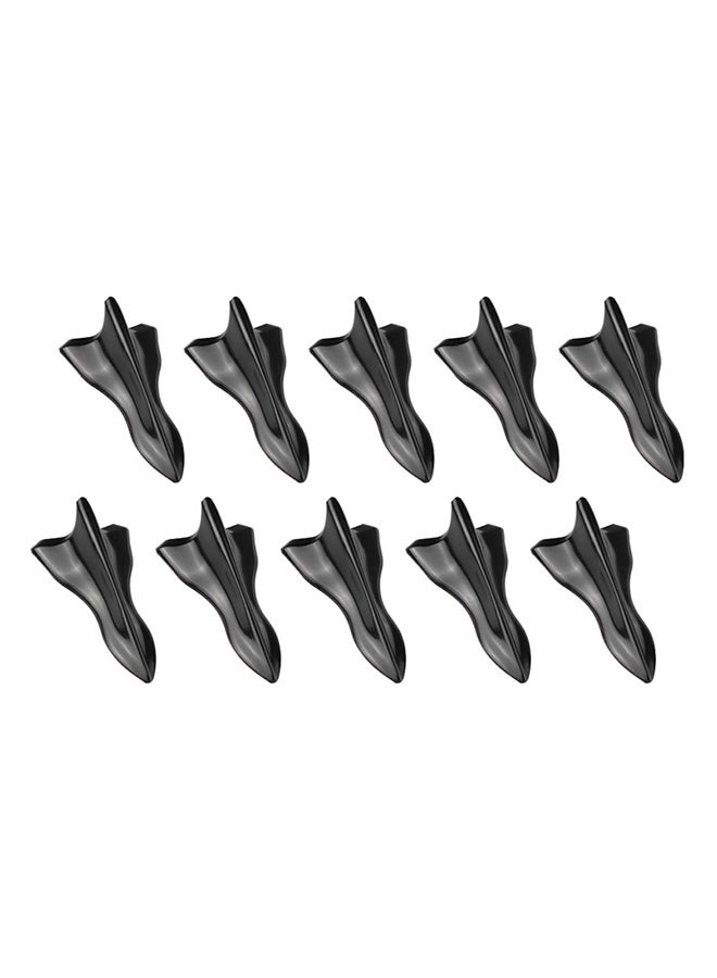 10-Piece Universal Car Black Shark Fin Diffuser Vortex Generator Roof Spoiler