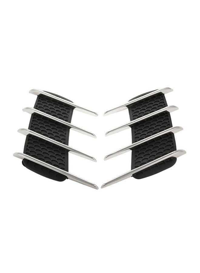 Generic - 2-Piece Hood Side Shark Gill Simulation Air Flow Vent Fender Sticker For Car Decoration - Image 1