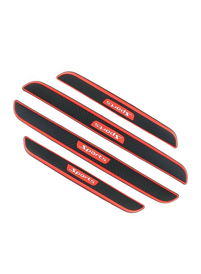Universal Car Door Threshold Black Red Edge Decoration Strip Stickers