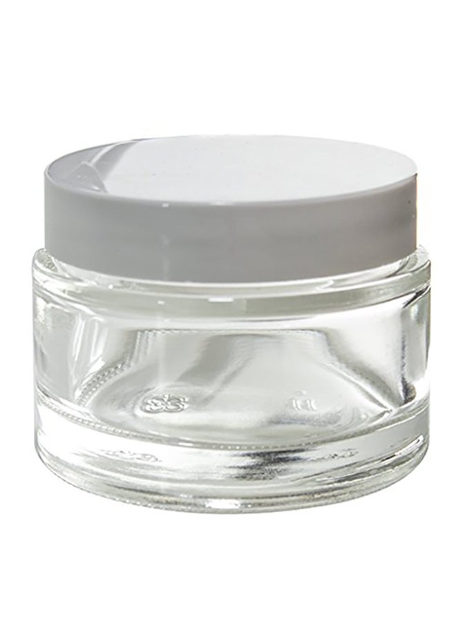 JUVITUS 12 Pack Glass Thick Wall Balm Jars With Foam Lined Smooth Lids Clear/Grey - Image 2